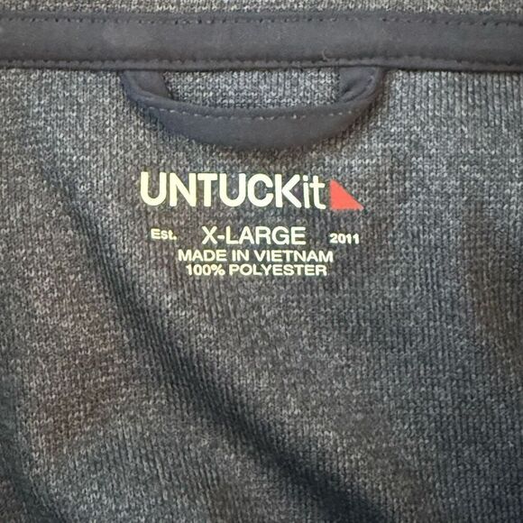 UntuckIt Tyrus Navy Blue Quarter Zip Shacket - Men’s US XL - Picture 6 of 9